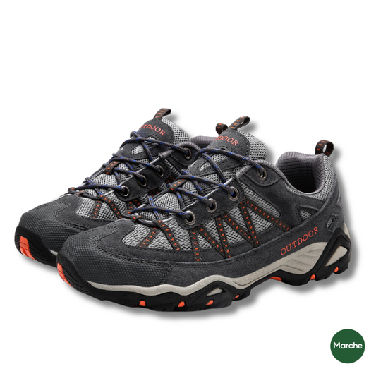 Chaussure de sport respirante - Grise/ Orange